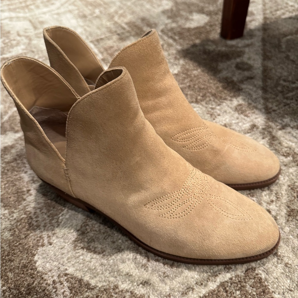 Ralph Lauren Leather Tan Suede Ankle Boots